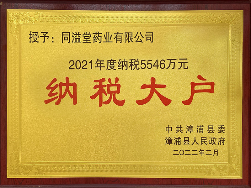 2021年度纳税大户